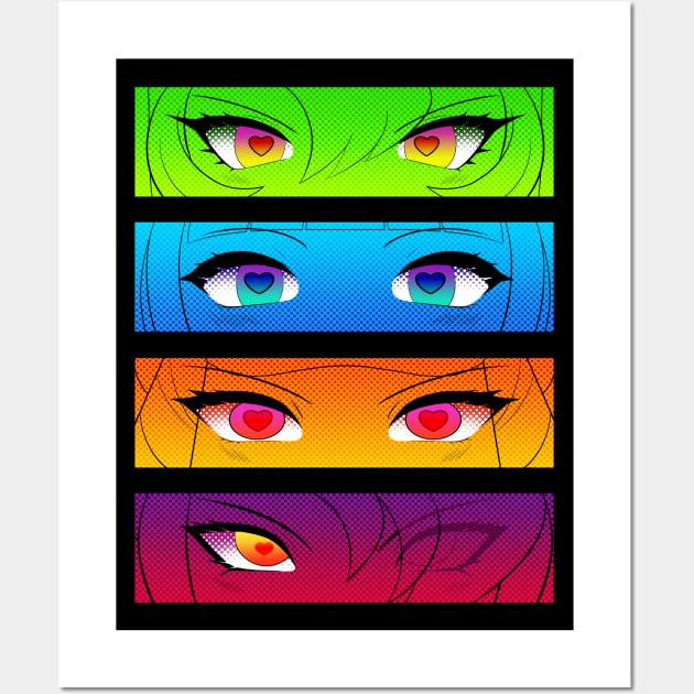 Colored Gradients GG girl's eyes Wall Art by Rudie Queen